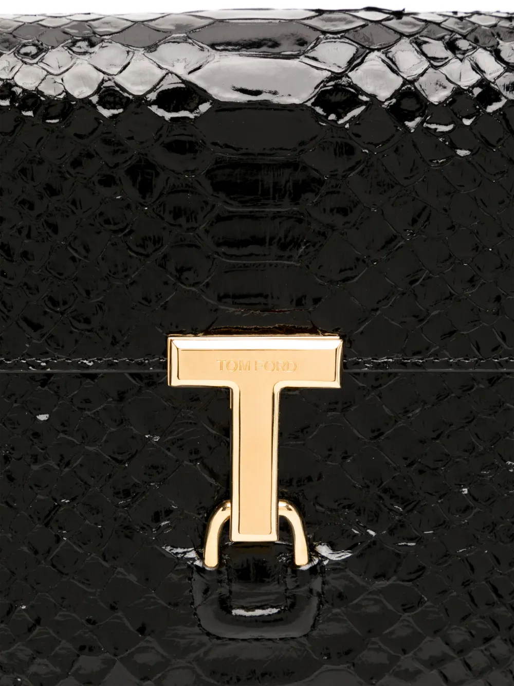 TOM FORD Leren schoudertas Zwart