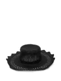 Ruslan Baginskiy cut out-detail straw hat - Black