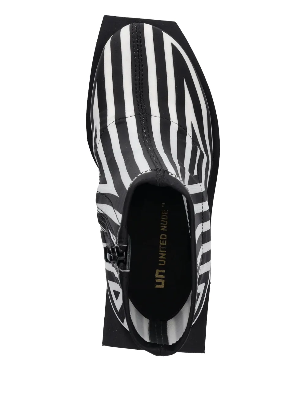 United Nude Striped-print Wedge Ankle Boot In Multi