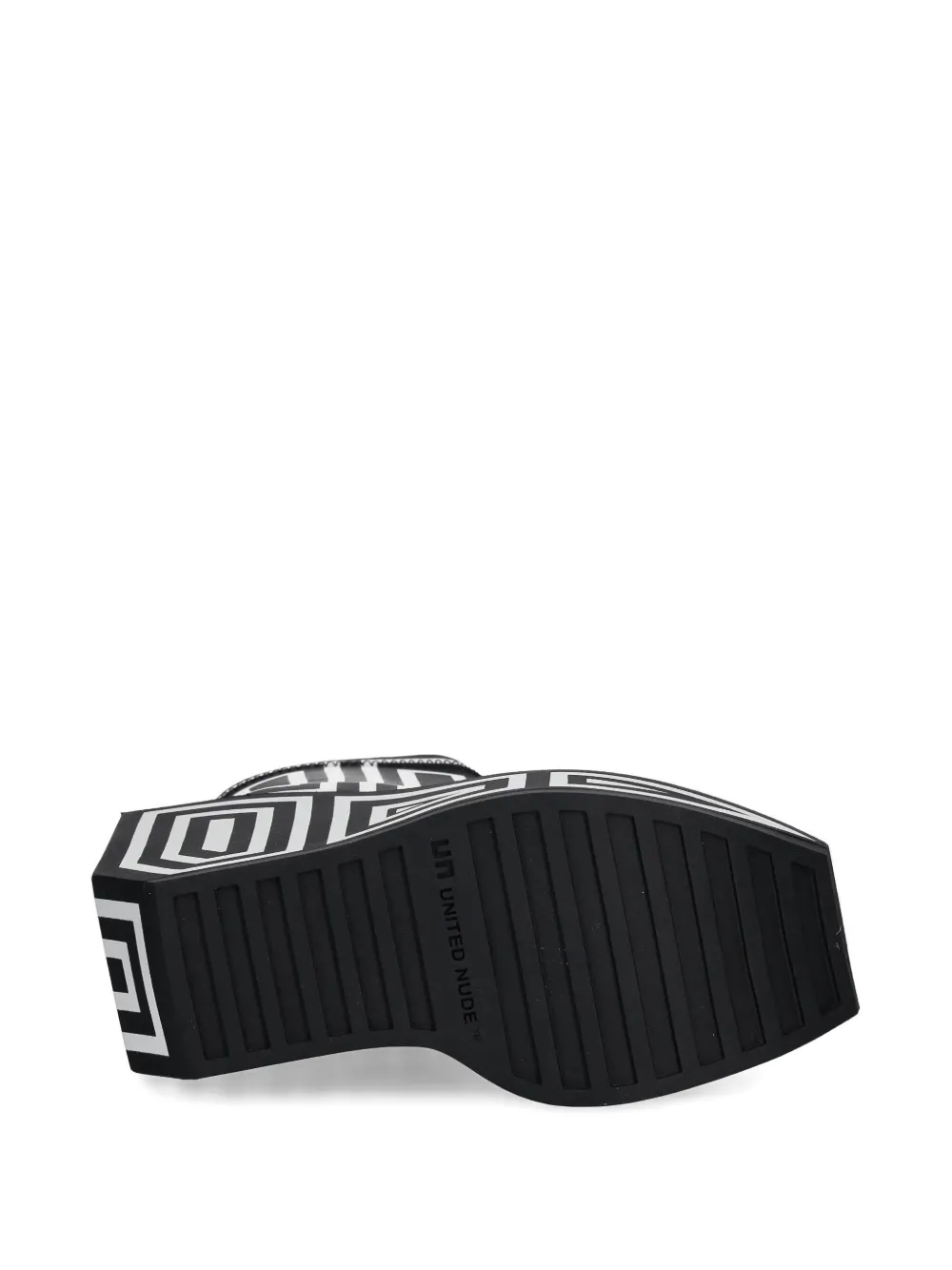 United Nude striped-print wedge ankle boot Zwart