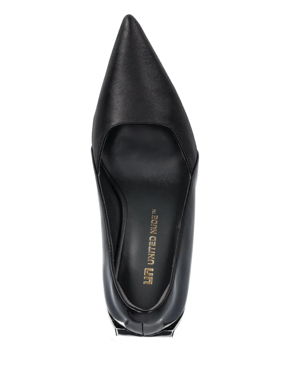 United Nude 105 mm leren pumps Zwart