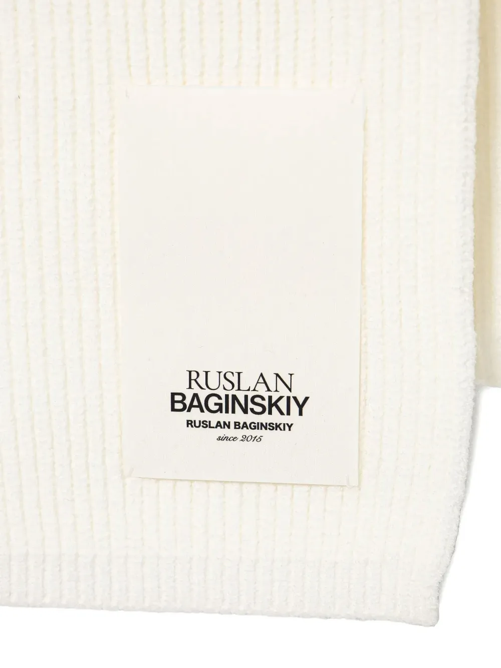 Ruslan Baginskiy logo-patch scarf - Wit