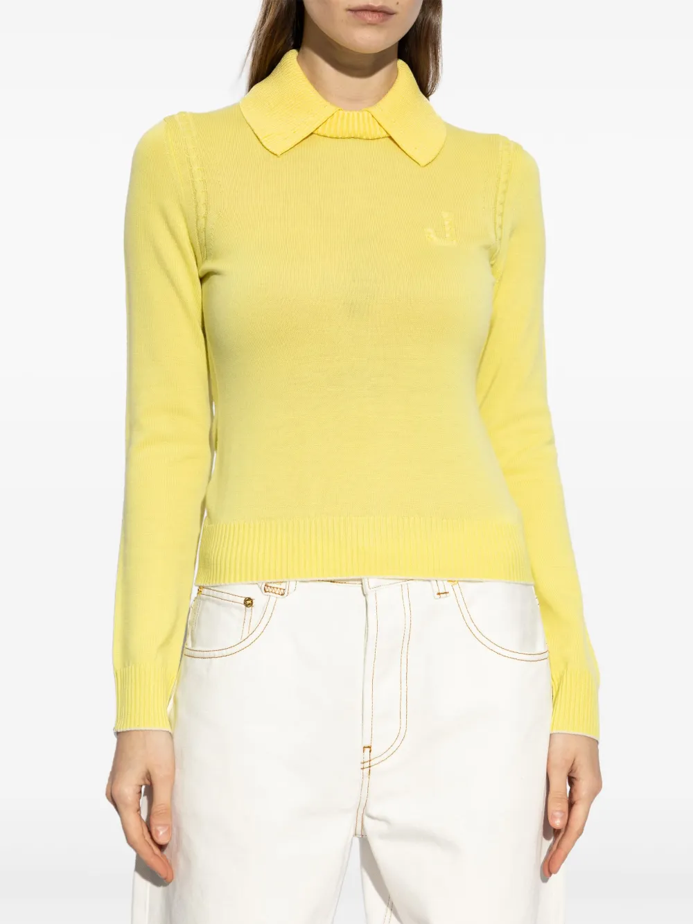 Jacquemus Trui met verfraaid logo Geel