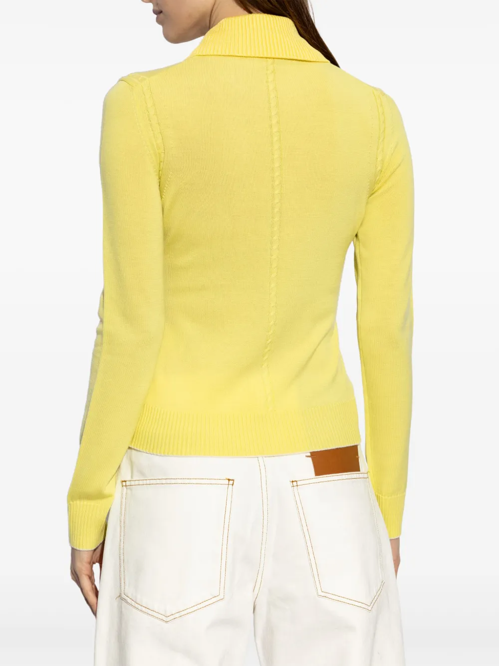 Jacquemus Trui met verfraaid logo Geel