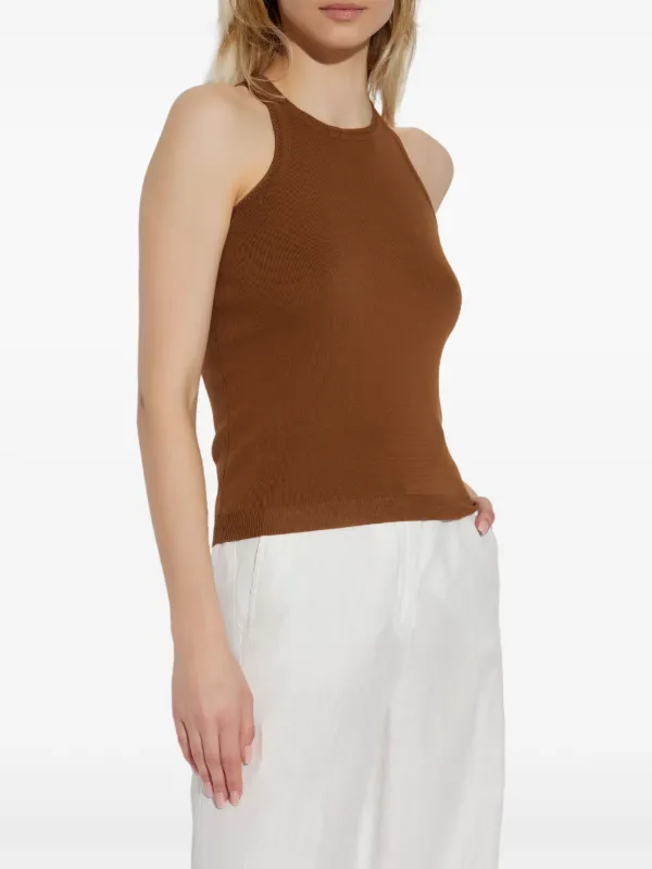 Max Mara リブ タンクトップ | ブラウン | FARFETCH JP