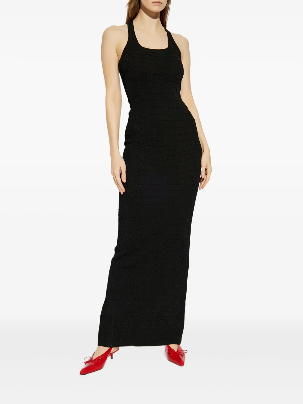 Jacquemus Mouwloze midi-jurk Zwart