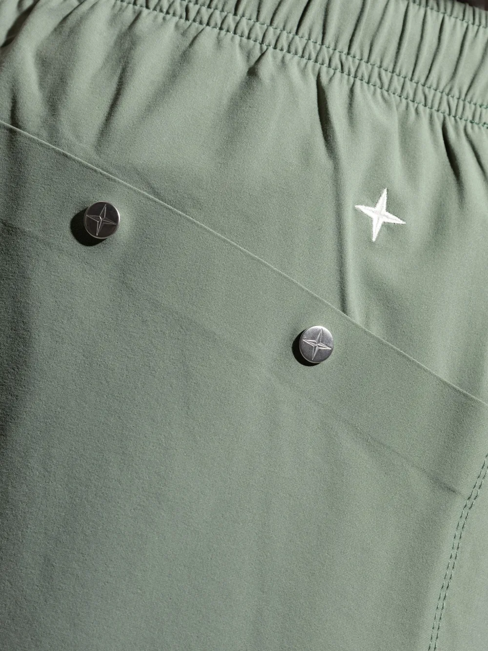 Stone Island Shorts met geborduurd logo Groen