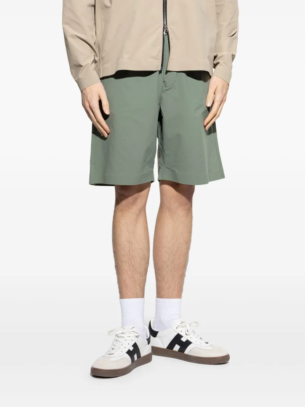 Stone Island Shorts met geborduurd logo Groen