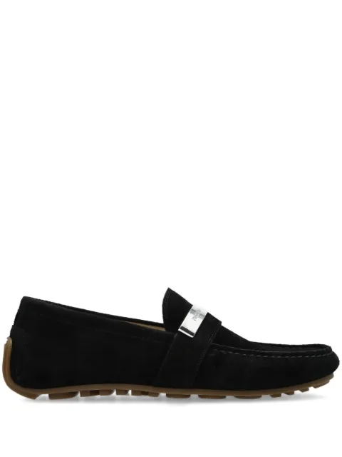 Moschino chaussures bateau en cuir