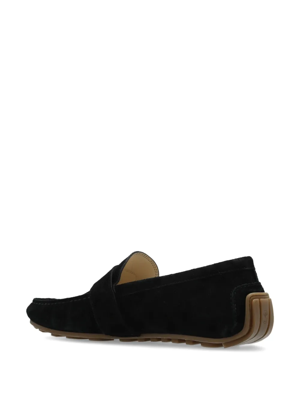 Moschino leather boat shoes Black