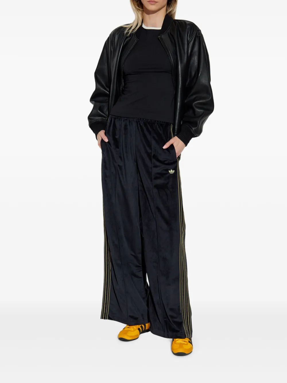 Adidas velour track pants - Zwart