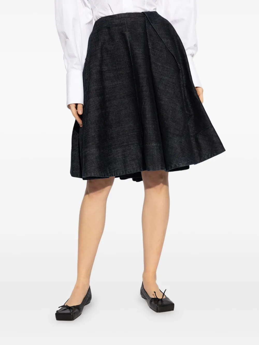 Shop Jacquemus The Salon De-nîmes Denim Skirt In Blue