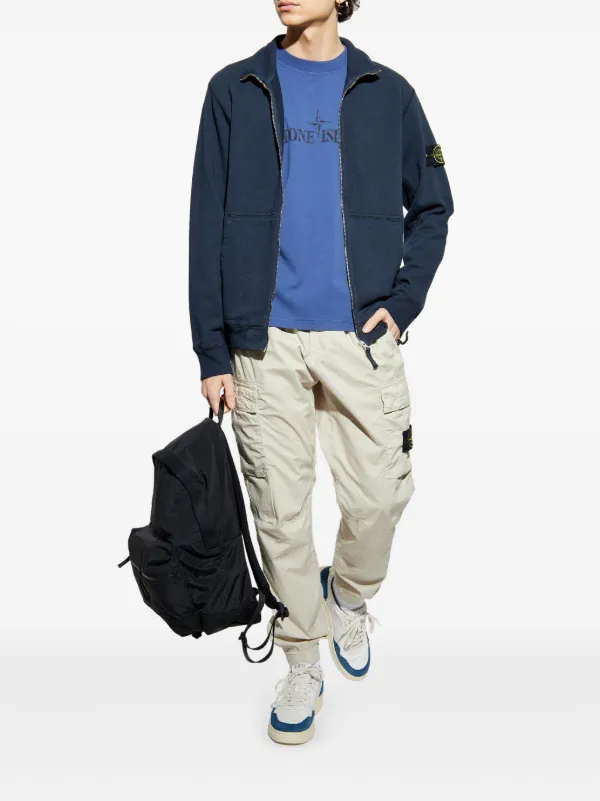 【STONE 】コンパスバッジ スウェットシャツ ネイビー Stone Island コンパスバッジ スウェットシャツ | ブルー