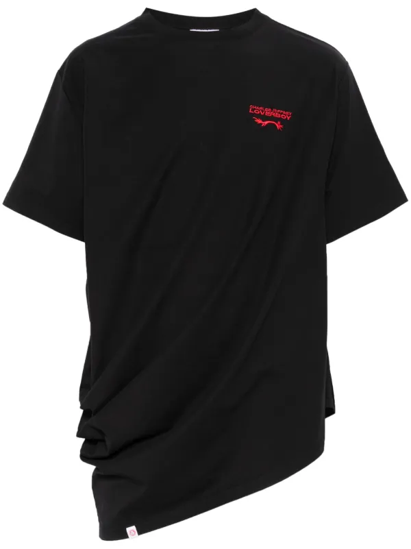 【正規店出品】 CHARLES JEFFREY LOVERBOY TOPSY TURVY T-SHIRT TOPSY TURVY TEE in BLACK
