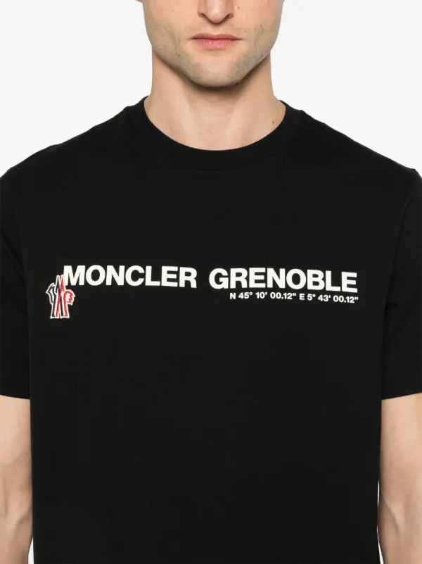 MONCLER Tシャツ/9-12 Moncler Grenoble graphic-print crew-neck T-shirt | Black | FARFETCH CA