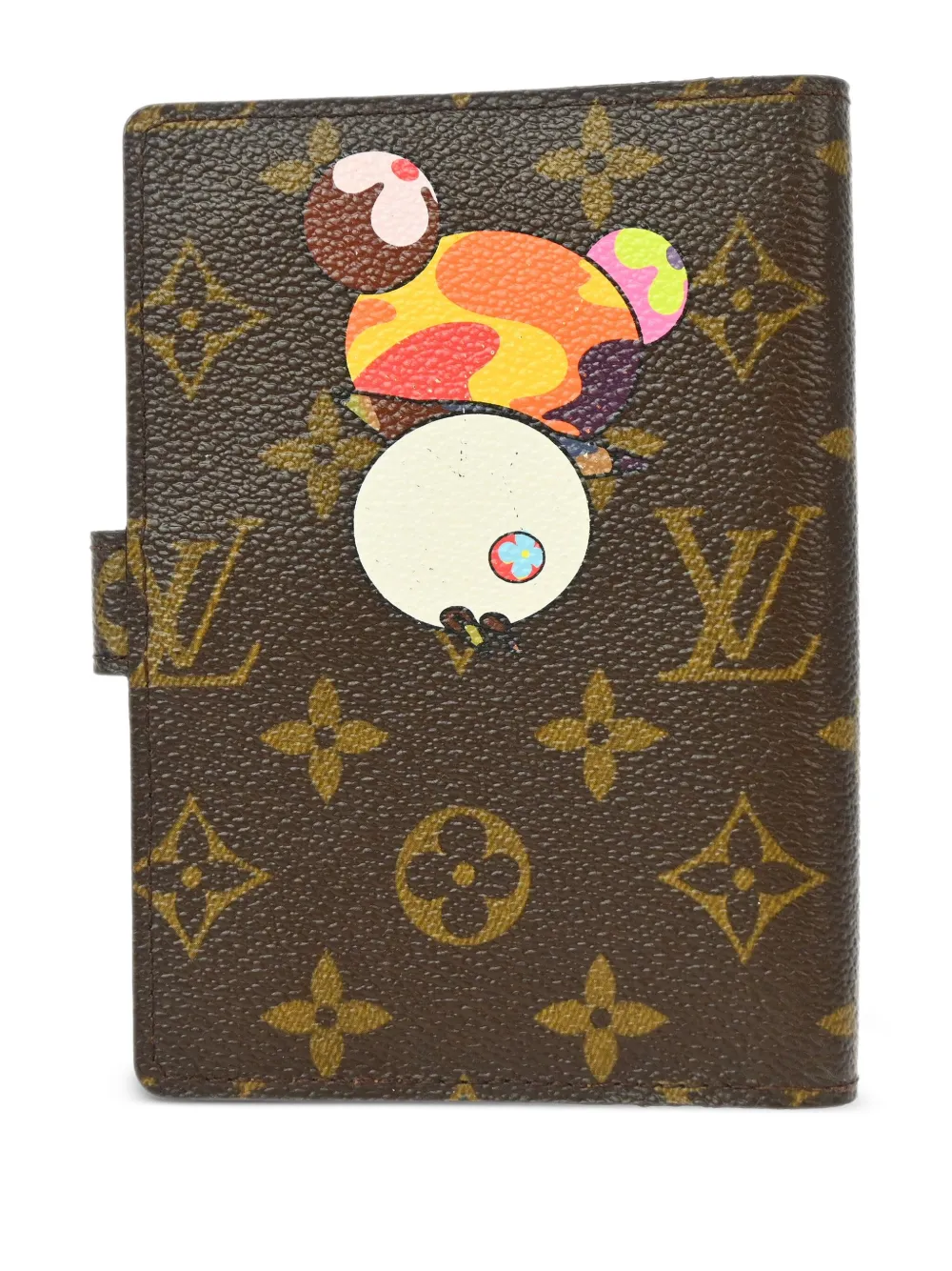 Pre-owned Louis Vuitton 2004 X Takashi Murakami Agenda Pm Notebook Cover In 褐色