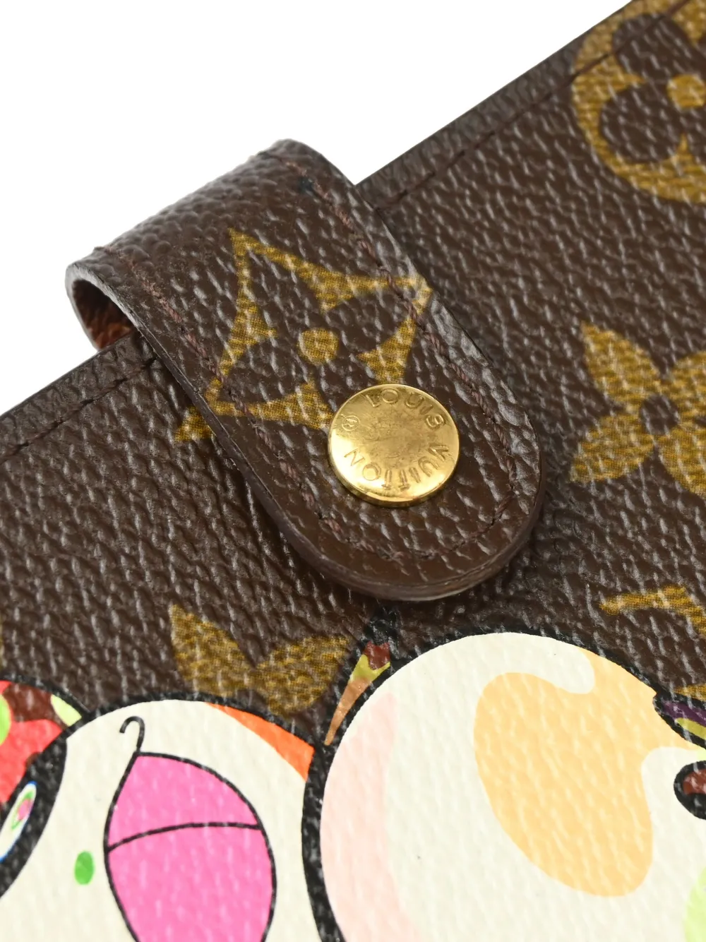 Pre-owned Louis Vuitton 2004 X Takashi Murakami Agenda Pm Notebook Cover In 褐色