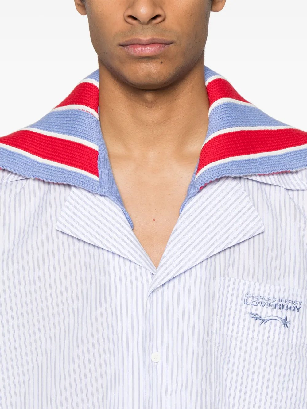 Charles Jeffrey Loverboy Hawaiiaans overhemd Blauw