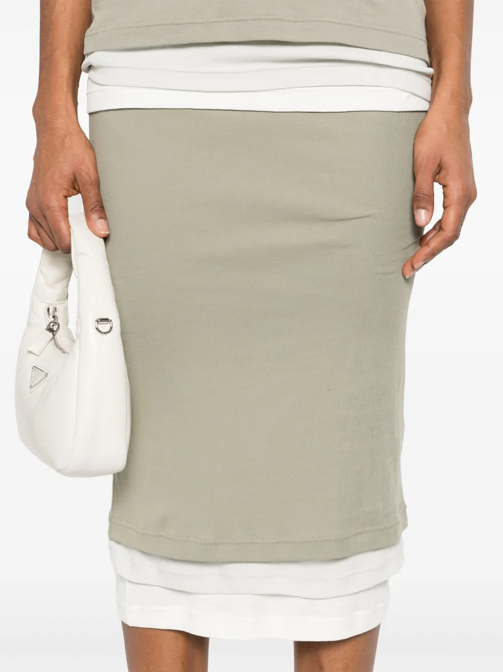 Jil Sander Katoenen midi-rok Wit