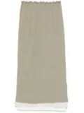 Jil Sander + cotton midi skirt - White