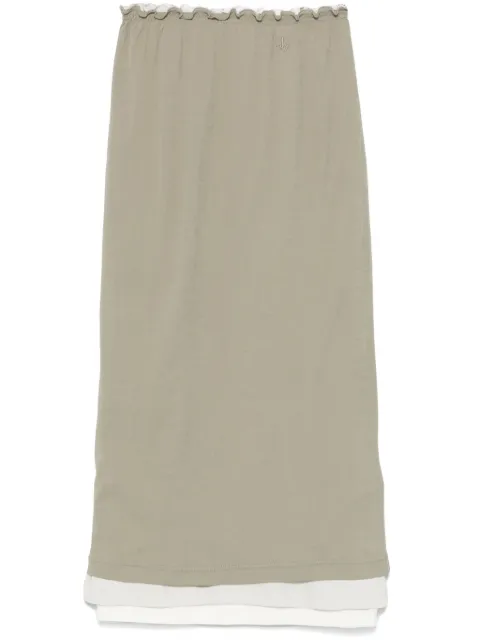 Jil Sander falda midi de algodón