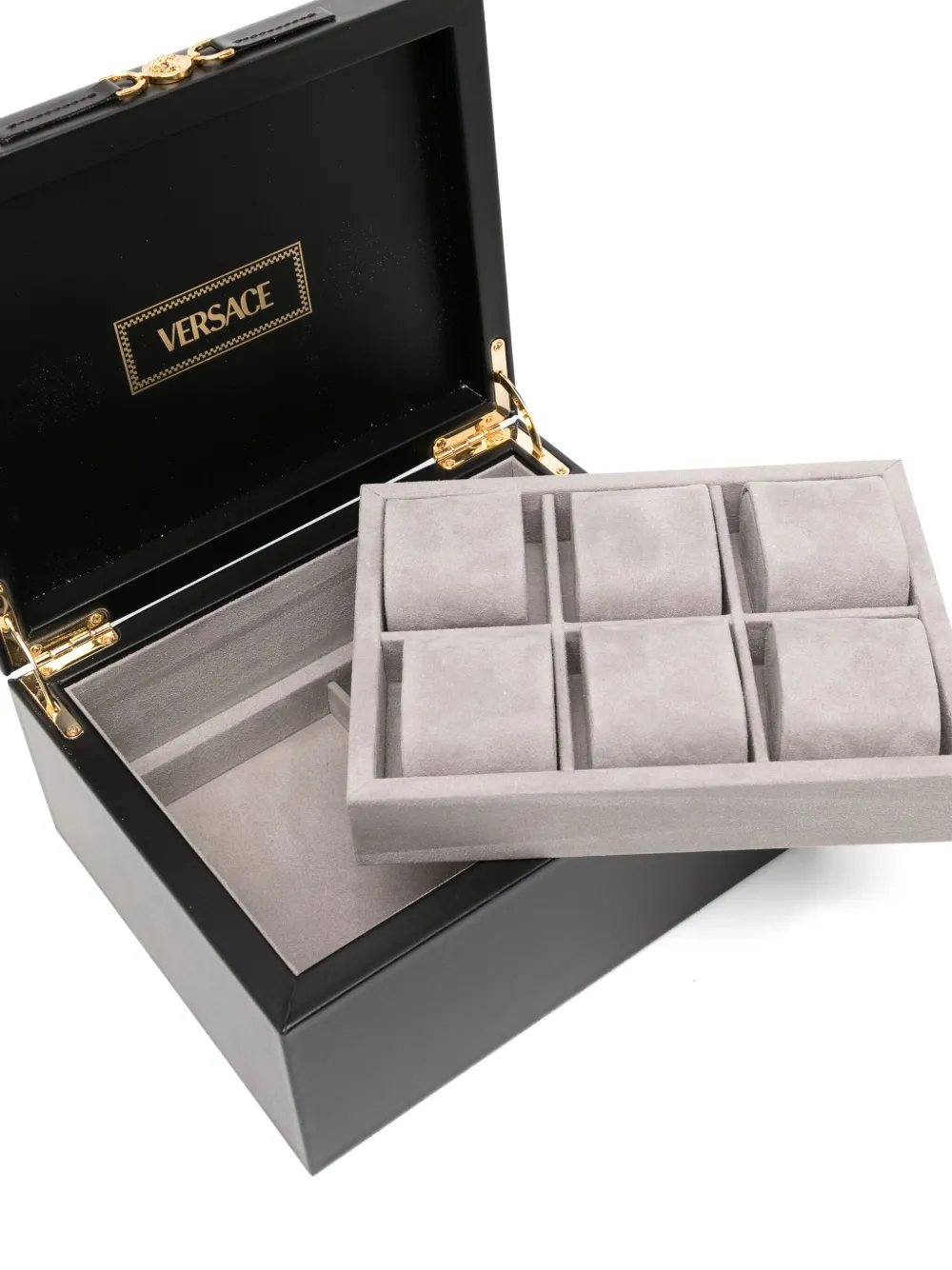 Versace Main Compartment Jewellery Boxes In Black