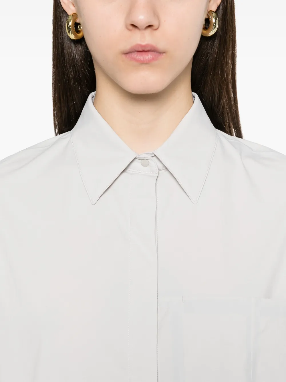 Herno Blouse met textuur Grijs