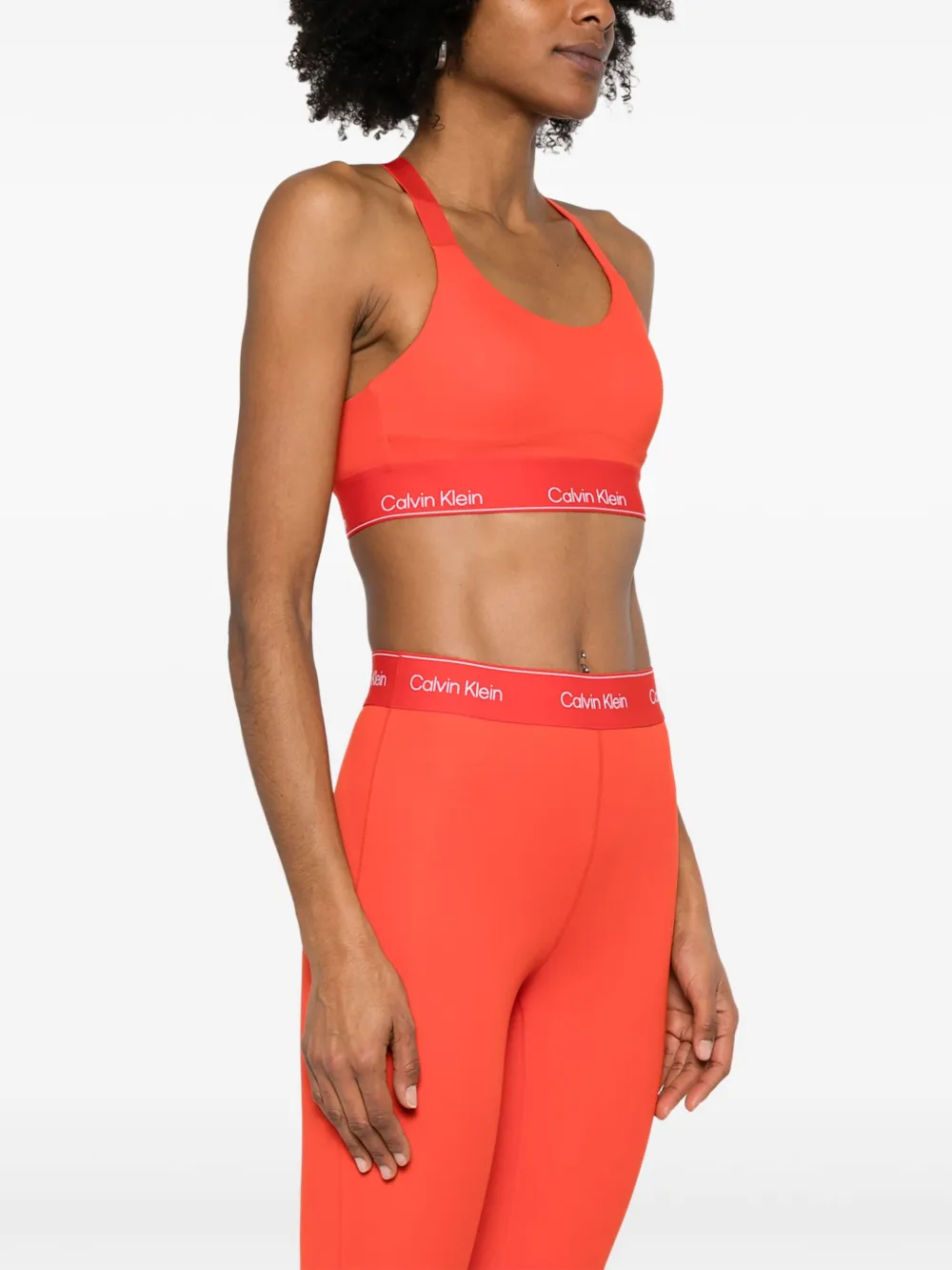Calvin Klein Sport-bh met logo Rood