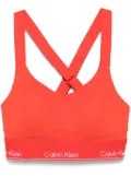 Calvin Klein logo-hem sports bra - Red