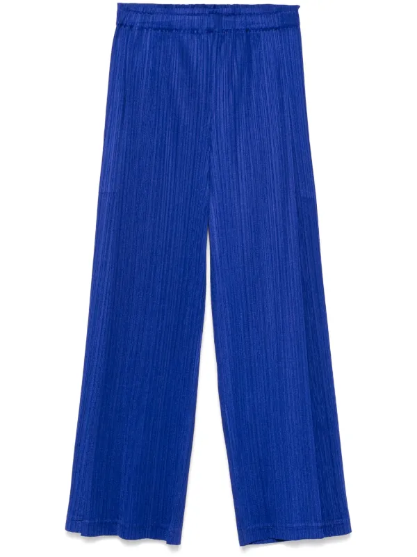 Pleats Please Issey Miyake Light Wave パンツ | ブルー