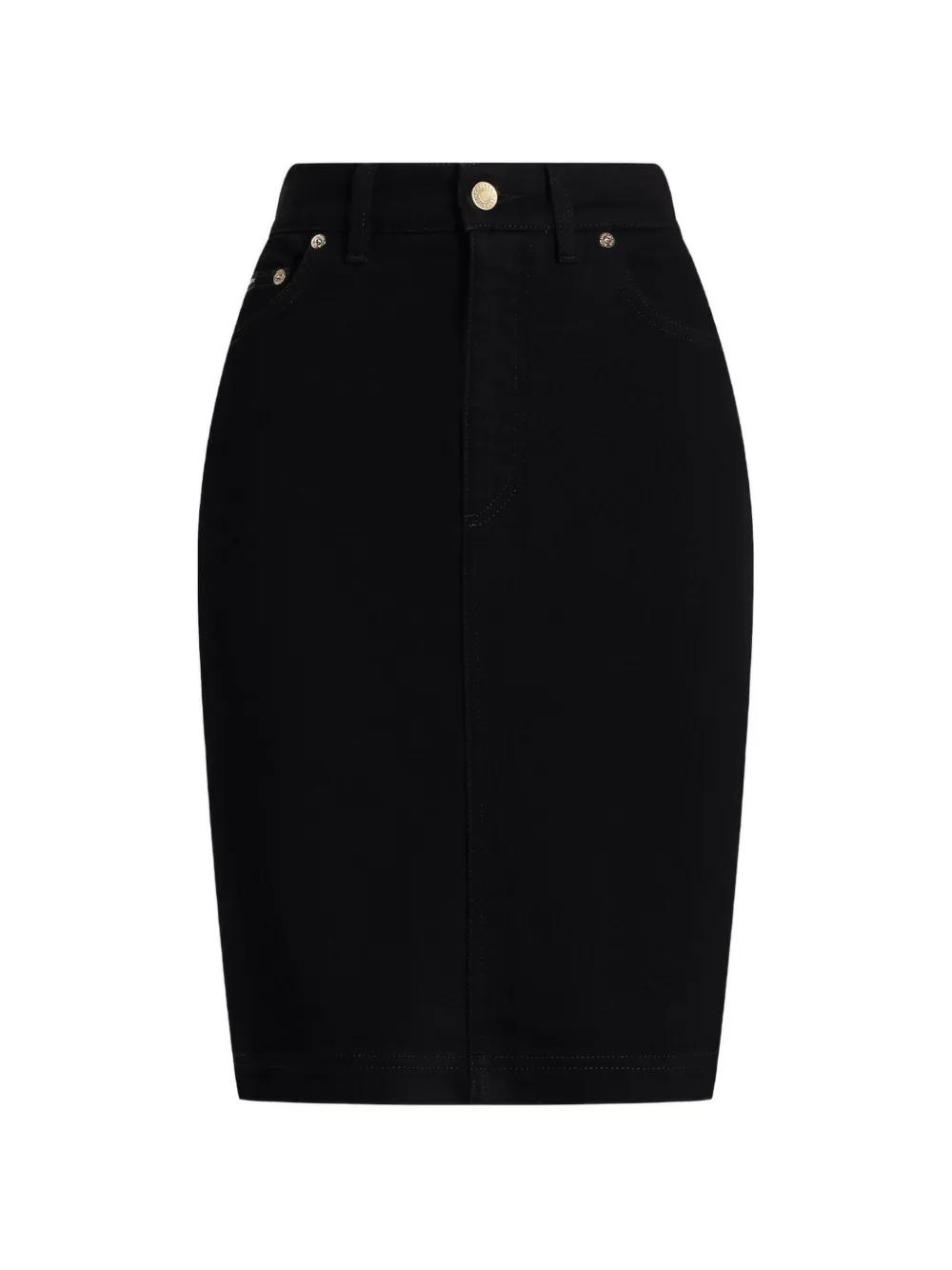 Dolce & Gabbana Denim midi-rok Zwart