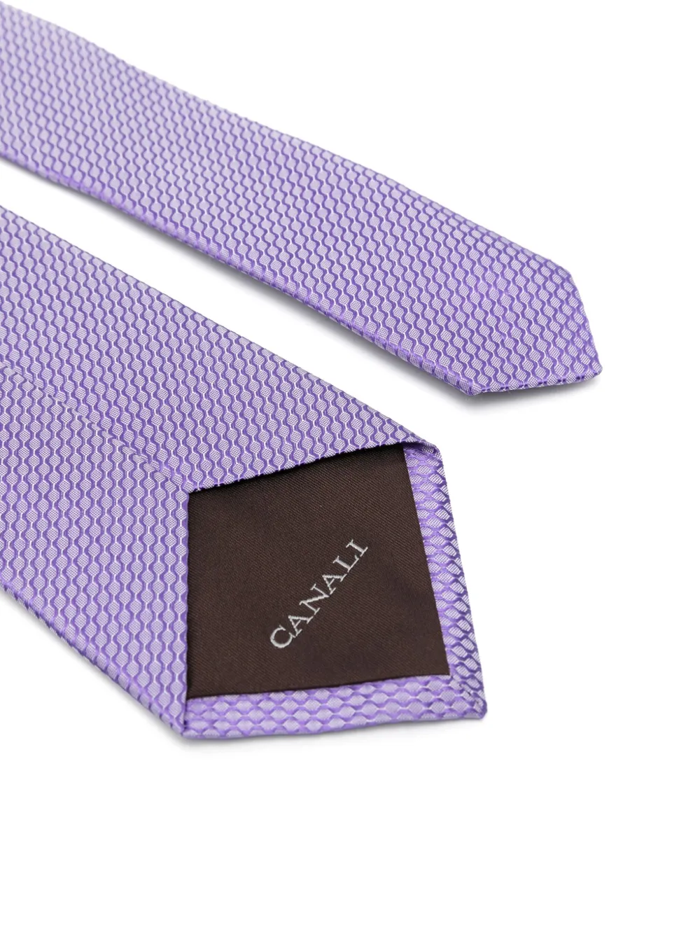 Canali silk tie - Paars