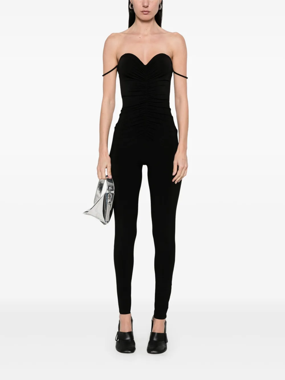 Norma Kamali Gelaagde jumpsuit - Zwart