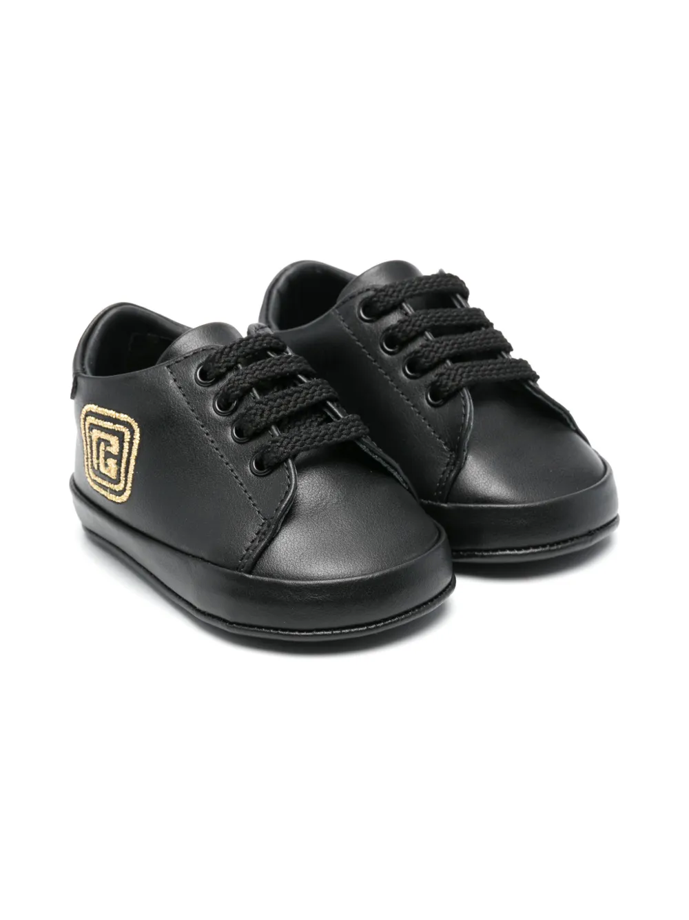 Balmain Kids Sneakers met geborduurd logo Zwart