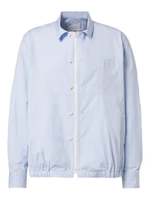 sacai striped poplin jacket