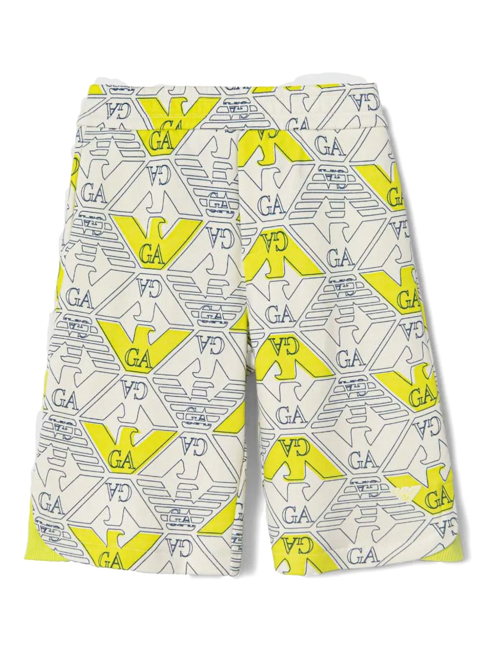 Emporio Armani Monogram-print Shorts In ホワイト