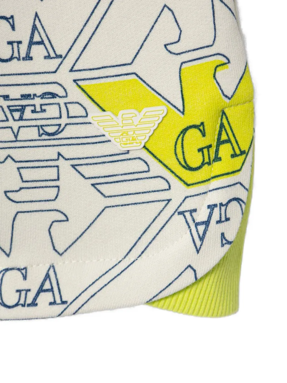 Emporio Armani Kids Shorts met monogramprint Wit
