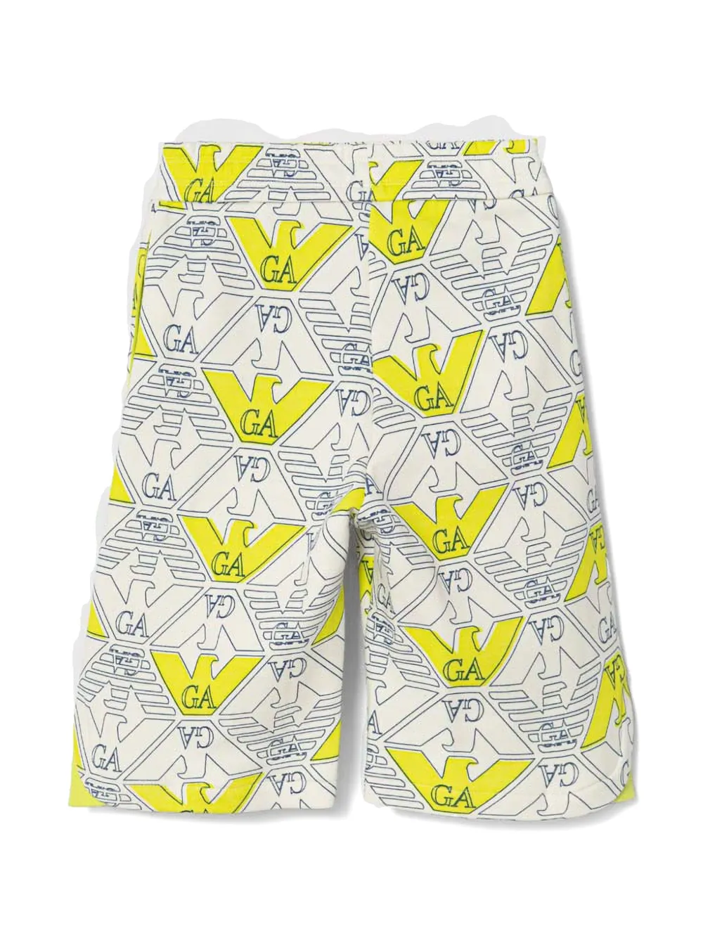 Emporio Armani Kids monogram-print shorts - Wit