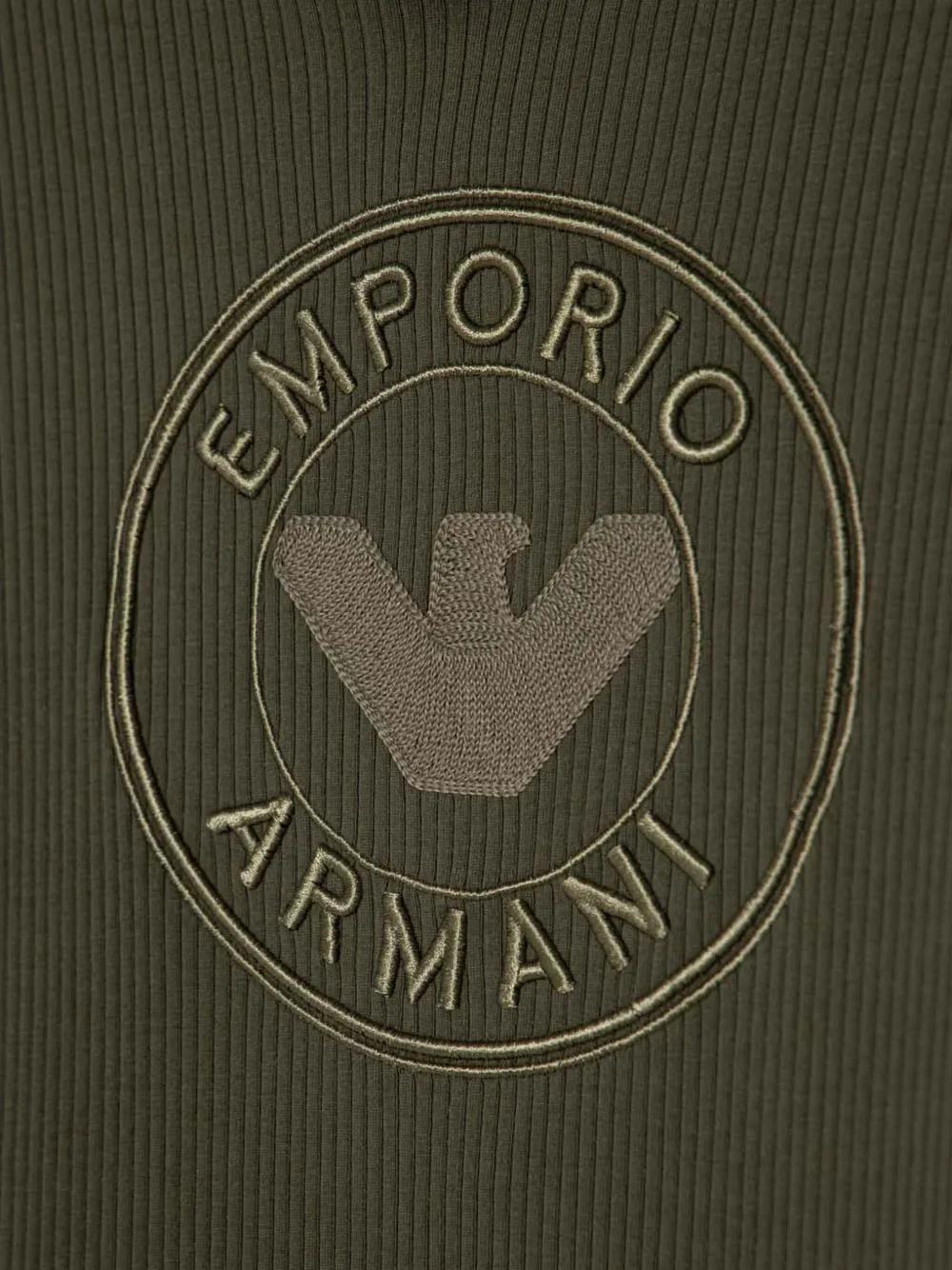 Emporio Armani Hoodie met geborduurd logo Groen