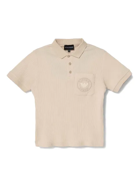 Emporio Armani Kids Camisa polo canelada
