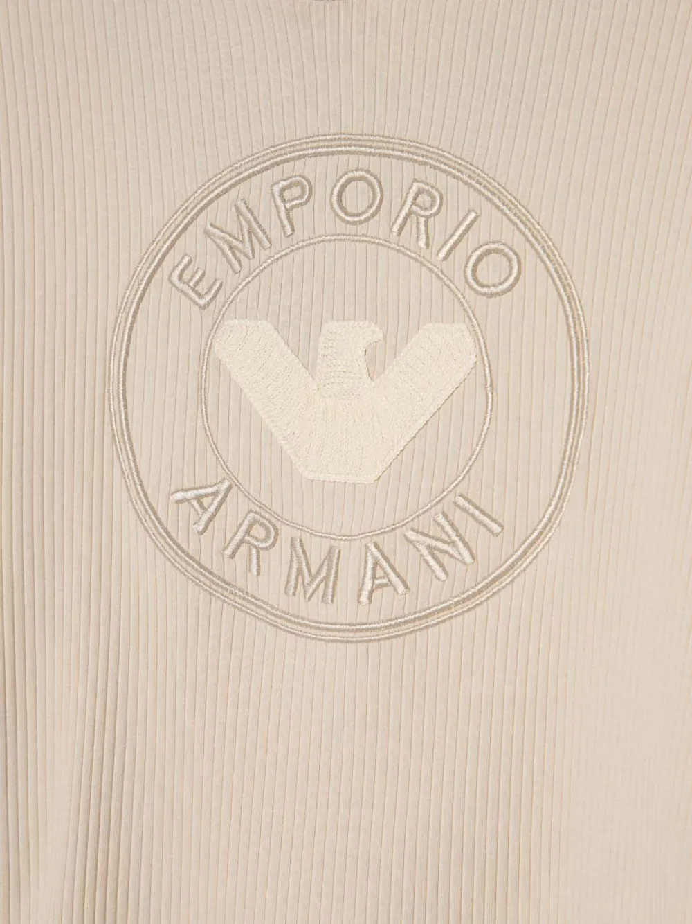 Emporio Armani Hoodie met geborduurd logo Beige