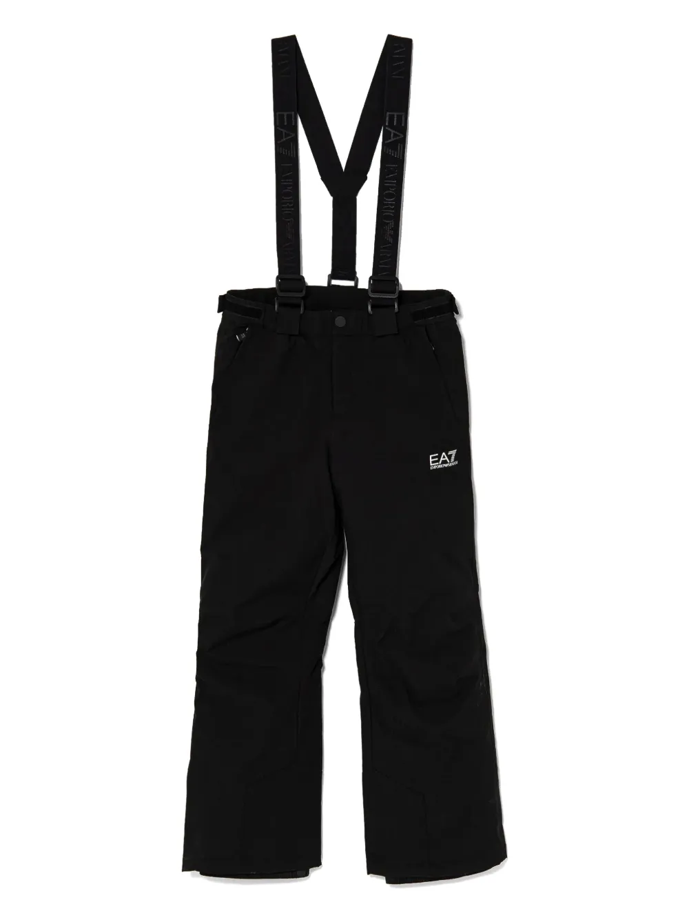Emporio Armani Kids ロゴ オーバーオール - ブラック Emporio Armani Kids ロゴ オーバーオール - ブラック
