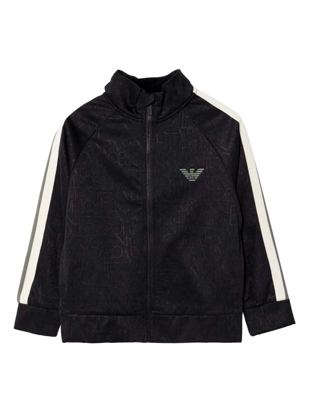 Emporio Ar i Trainingsjack met rubberen logo Zwart