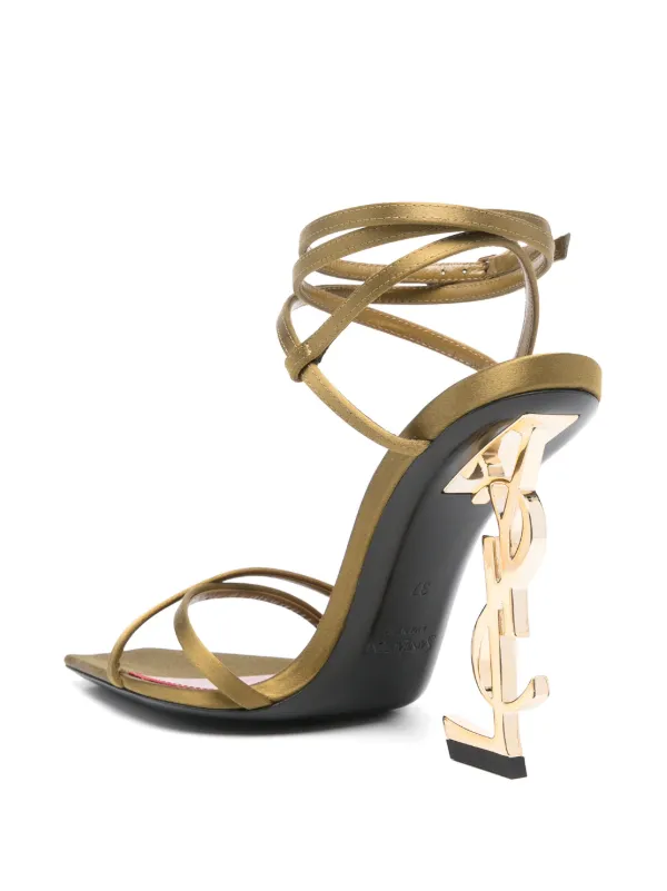 Saint Laurent 110mm Opyum Sandals Green FARFETCH PT