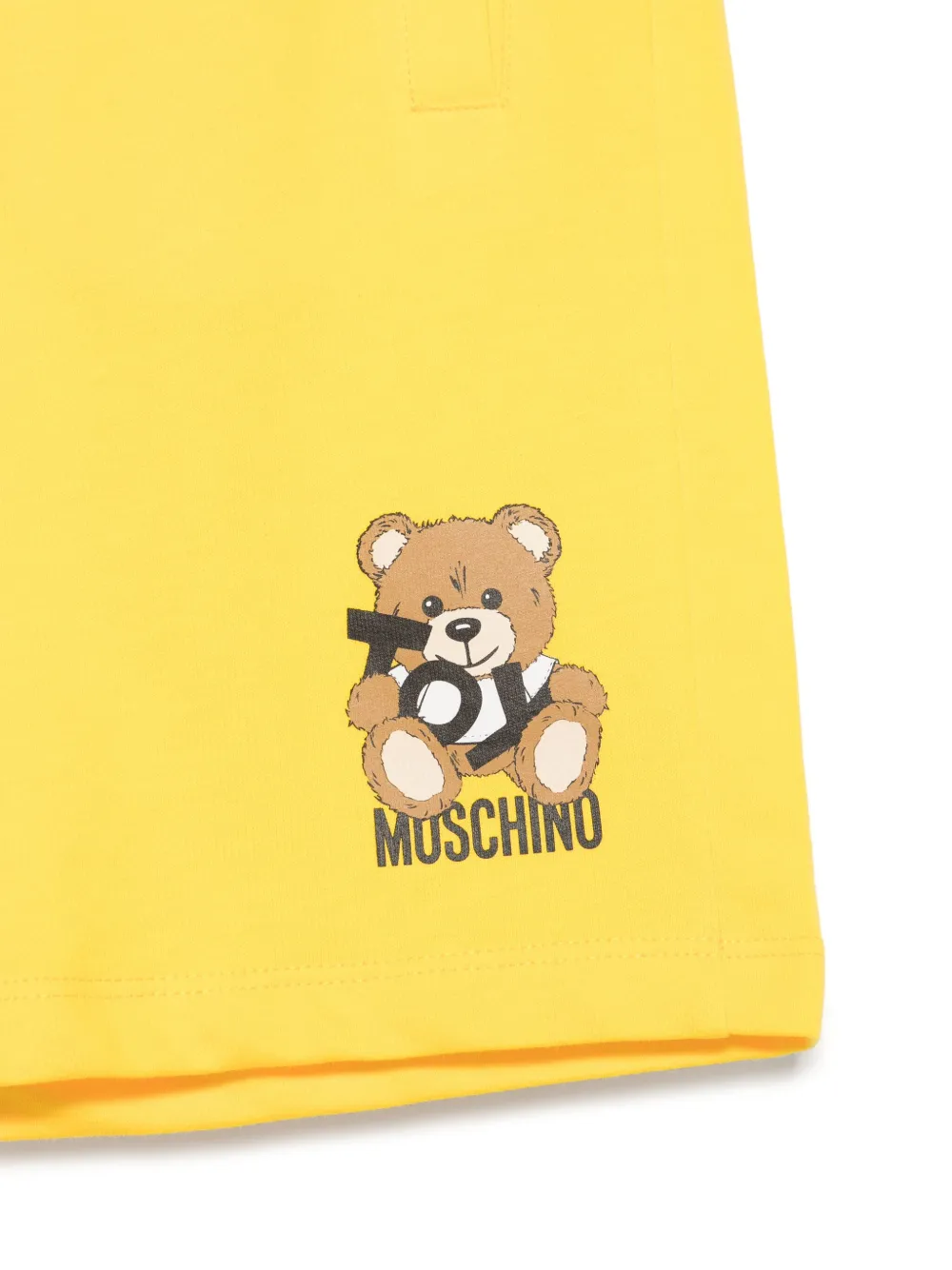 Moschino Kids Shorts met Leo Teddy-print Geel