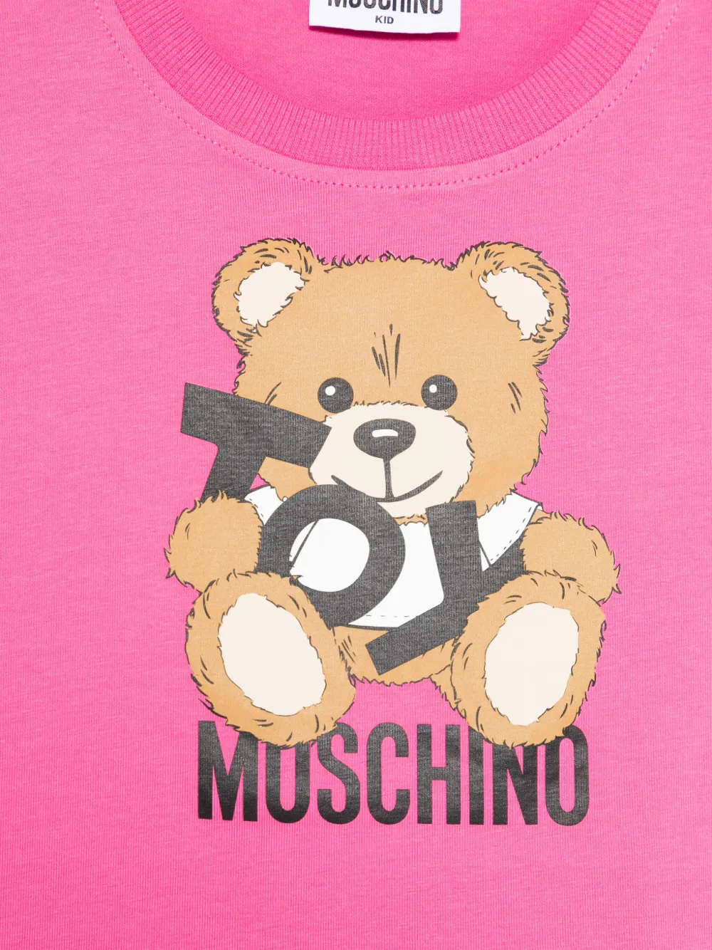 Moschino Kids T-shirt met teddybeerprint Roze
