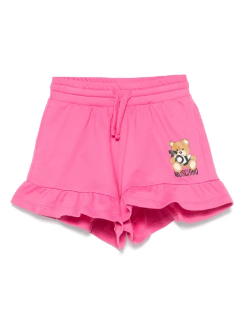 Moschino Kids Leo Teddy-print shorts