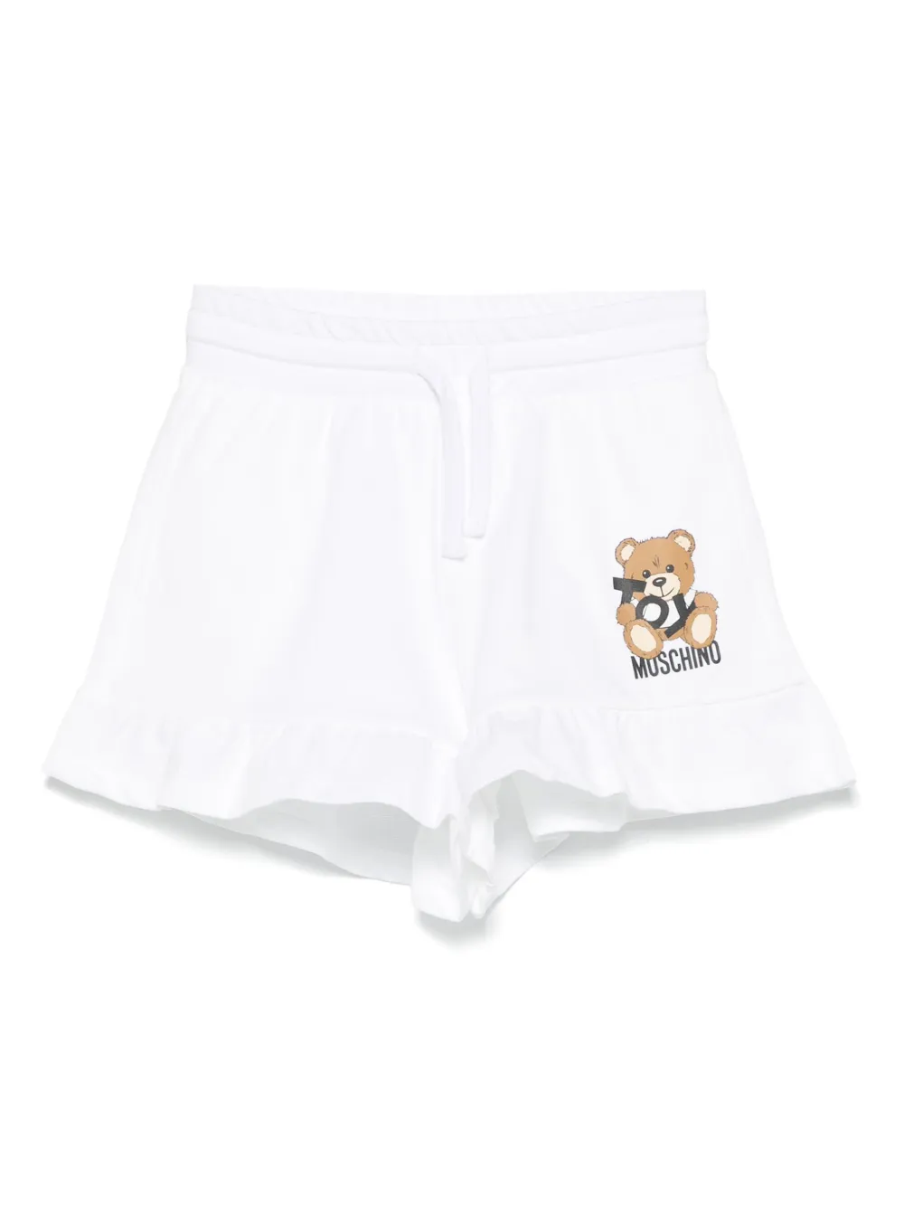 Moschino Kids Shorts met Leo Teddy-print Wit