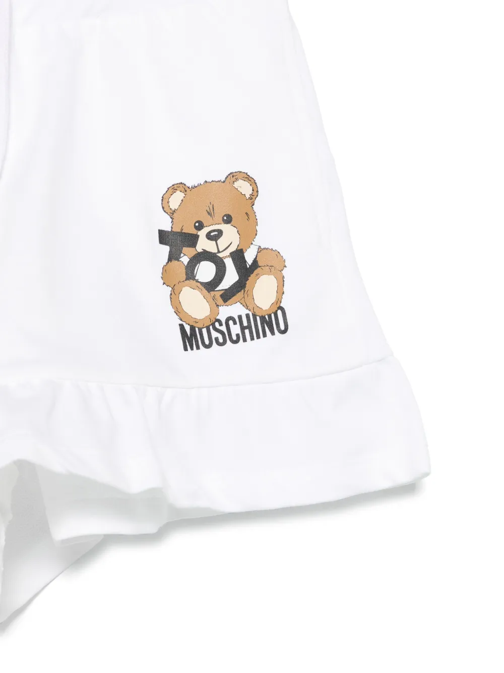 Moschino Kids Shorts met Leo Teddy-print Wit