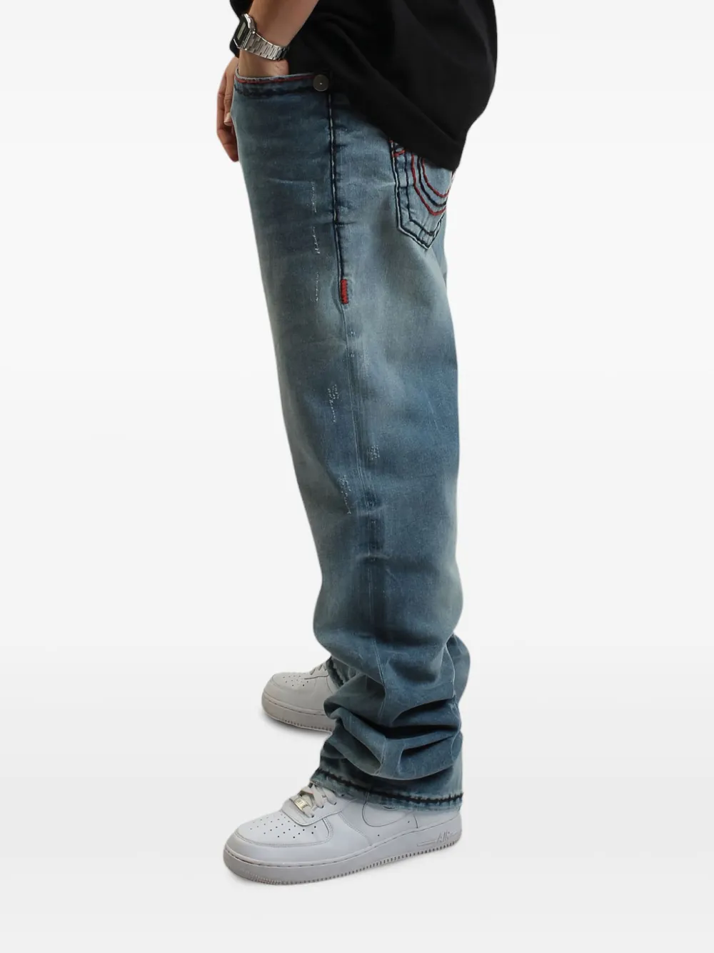 true religion jeans 値引き中‼️ True Religion Men's Relaxed Straight Leg Distressed Denim